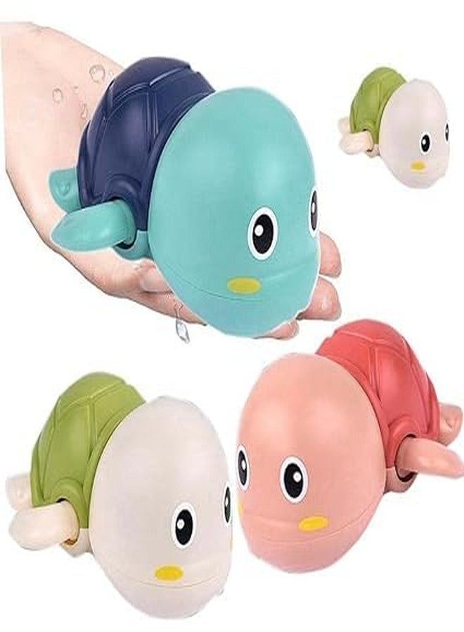 TECH LOGO ELECTRONICS ألعاب حمام بلاستيكية للأطفال من TECH LOGO ELECTRONICS، مجموعة ألعاب حمام لطيفة على شكل بطريق وسلحفاة عائمة، ألعاب مائية للأطفال الرضع من الجنسين، ألعاب سباحة عائمة للأطفال، متعددة الألوان (عبوة من قطعتين) - Image 1